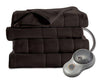 Sunbeam Heated Blanket | 10 Heat Settings, Quilted Fleece, Walnut, King