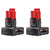 Milwaukee 48-11-2412 Twin Pack of 3.0 Amp Hour Extended Capacity 12V Lithium Ion Batteries