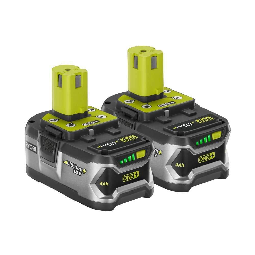 Ryobi P122 4AH One+ High Capacity Lithium Ion Batteries For Ryobi Power Tools (2 Pack of P108 Batteries)