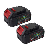 【2pack】 Sankeup Replace for Dewalt 20V Battery 6.0Ah Lithium-ion Battery DCB205 DCB205-2 DCB206 DCB207 DCB204 DCB203 DCB201 DCB200 DCB180 DCD/DCF/DCG/DCS Series 20V Dewalt Battery