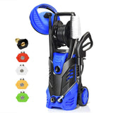 Goplus 3000PSI Electric High Pressure Washer, 2 GPM 2000W Portable Power Washer w/Deck Patio Cleaner & Nozzles (Blue)