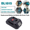 2 Pack 18V 1.5Ah BL1815 Lithium-Ion Replacement for Makita 18V Battery BL1815N BL1820 BL1830 BL1840 BL1845 BL1850 BL1850B-2 LXT-400 18-Volt Cordless Power Tools Batteries