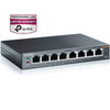 TP-Link 8-Port Gigabit PoE Easy Smart Managed Switch with 55W 4-PoE Ports | Plug and Play | Desktop | Metal | Lifetime | IEEE 802.3af compliant (TL-SG108PE)