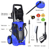 Goplus 3000PSI Electric High Pressure Washer, 2 GPM 2000W Portable Power Washer w/Deck Patio Cleaner & Nozzles (Blue)