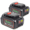 2 Pack Waitley DCB200 6.0A Replacement Battery for Dewalt 20V Max XR Tools