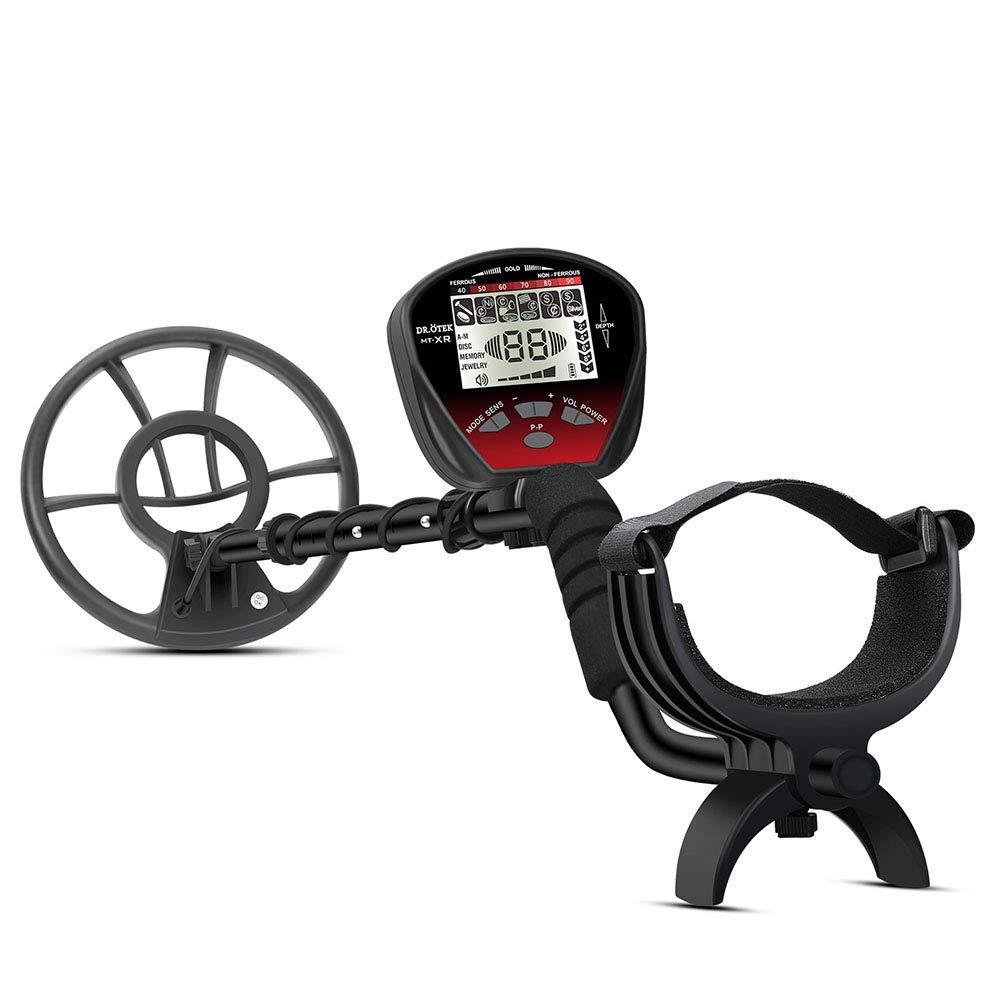 DR.ÖTEK Lightweight Metal Detector with Graphic Display, Easier and Quicker to Discriminate Valubles, Big Waterproof Coil for Greater Depth with Backlit LCD, Innovative Memory Mode and High Accuracy