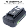 Biswaye 40V 6000mAh Lithium Ion Battery OP4050A Replacement for 40-Volt Ryobi Cordless Power Tools Battery OP4015 OP4026 OP40201 OP40261 OP4030 OP40301 OP4040 OP40401 OP4050 OP40501 OP40601