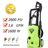 Homdox Electric High Pressure Washer 2600PSI 1.6GPM Power Pressure Washer Machine with Power Hose Gun Turbo Wand 4 Interchangeable Nozzles