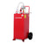 Arksen 30 Gallon Portable Fuel Transfer Gas Can Caddy Storage Gasoline Tank Heavy Duty 30-Gallons Capacity- Red