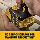 DEWALT 20V MAX Battery, Compact 2.0Ah Double Pack (DCB203-2), Yellow