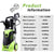 Homdox 3000 PSI Electric Pressure Washer, 1.80GPM High Pressure Washer, Professional Washer Cleaner Machine 1800W (Green)