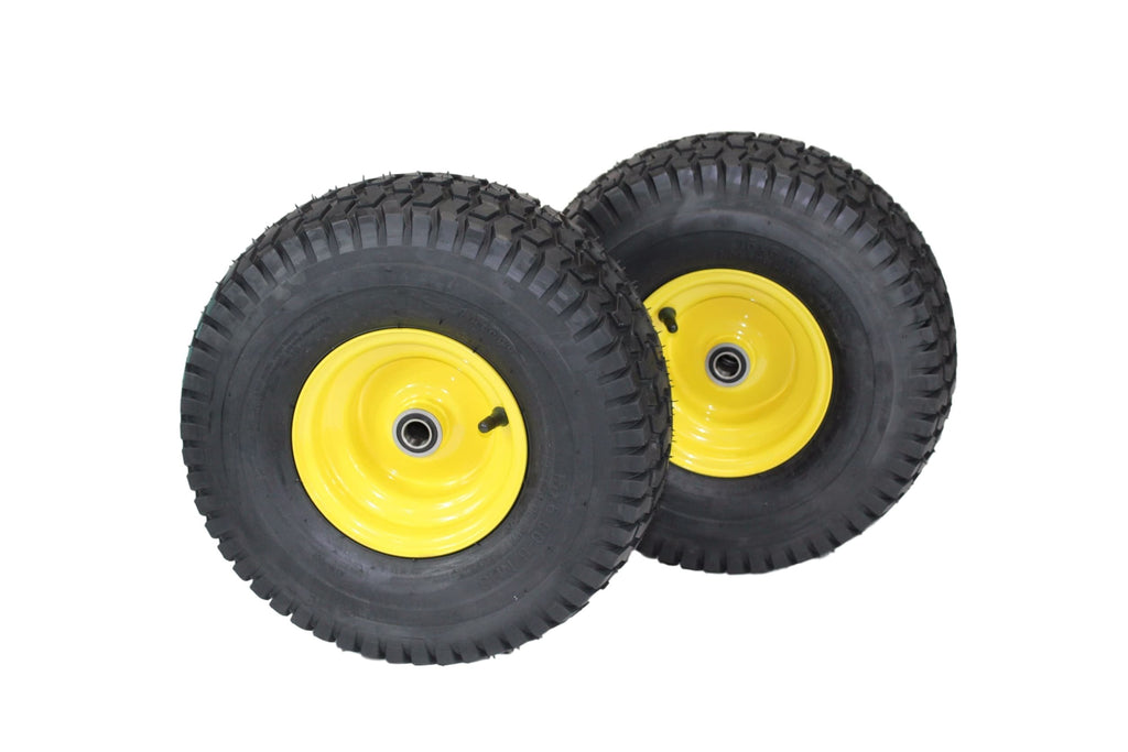 (Set of 2) 15x6.00-6 Tires & Wheels 4 Ply for Lawn & Garden Mower Turf Tires .75