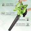 Best Partner Leaf Blower Vacuum Mulcher with 2 Speed Control, 200 MPH Air Speed 12 AMP Motor and Collection Bag Lncluded