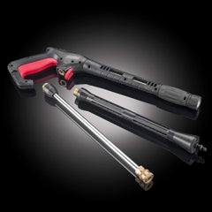 Powerhouse International - Electric High Power- Pressure Washer - 3000 PSI 2.2 GPM - Power Washer - Patio Cleaner - Hose Reel - Spray Gun (Red - Platinum Edition)