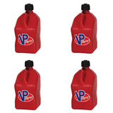 4 Pack VP 5 Gallon Square Red Racing Utility Jugs