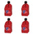 4 Pack VP 5 Gallon Square Red Racing Utility Jugs