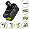 ANTRobut Upgrade P108 5.0Ah Replacement Battery for ryobi 18v Battery + Ryobi Charger for Ryobi Battery 18V ONE + P108 P107 P104 P105 P102 P103 Tools (Compatible with 260051002 P117 P118 P113 BCL1418)