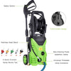 Homdox 3000 PSI Pressure Washer, 1.80 GPM 1800W Electric Power Washer with 5 Quick-Connect Spray Tips (Green) (Green)