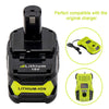 KINGTIANLE 2packs 6.0Ah 18V Replacement Battery for Ryobi 18V Lithium Battery P102 P103 P105 P107 P108 P109 Ryobi ONE+ Cordless Tool