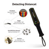 ZKTeco Metal Detector Wand Scanning Tool High Sensitivity Security Scanner with Indicator Lights, Audio Alert and Adjustable Sensitivity