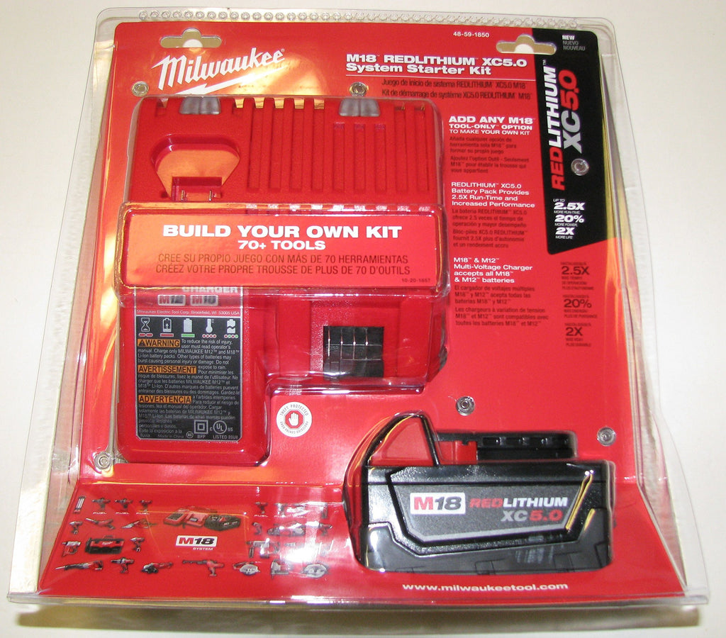 Milwaukee 48-59-1850 M18 Xc 5.0 Starter Kit