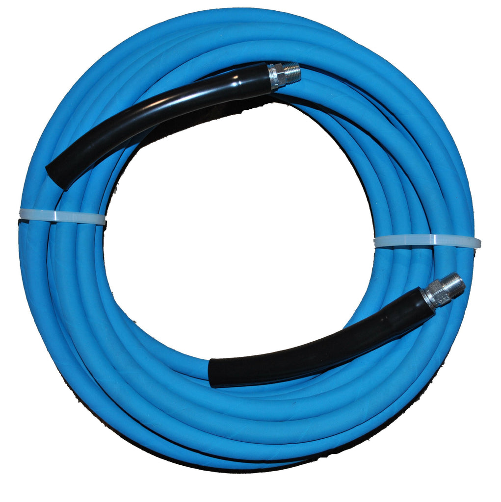 JGB Enterprises Eagle Hose Eaglewash I Wrapped Blue Modified Nitrile Pressure Washer Hose Assembly, 3/8